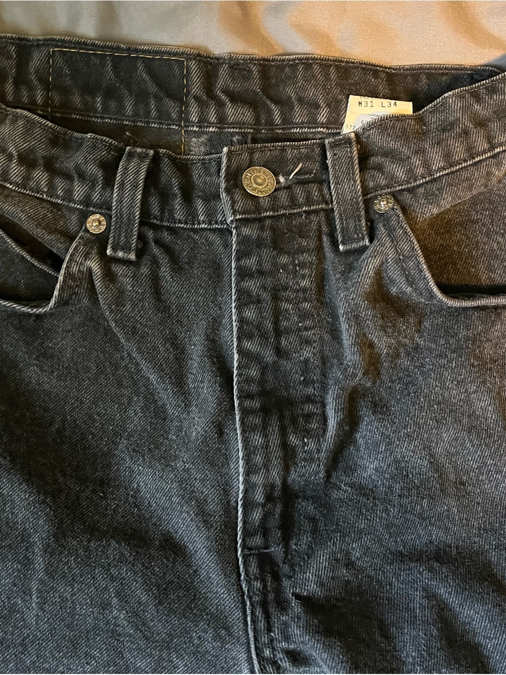 Levi's Men's Charcoal Relaxed Straight Jeans